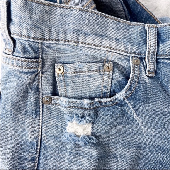 PISTOLA Distressed Button Fly High Rise Denim Jeans Size 25 in Medium Blue - Picture 14 of 16